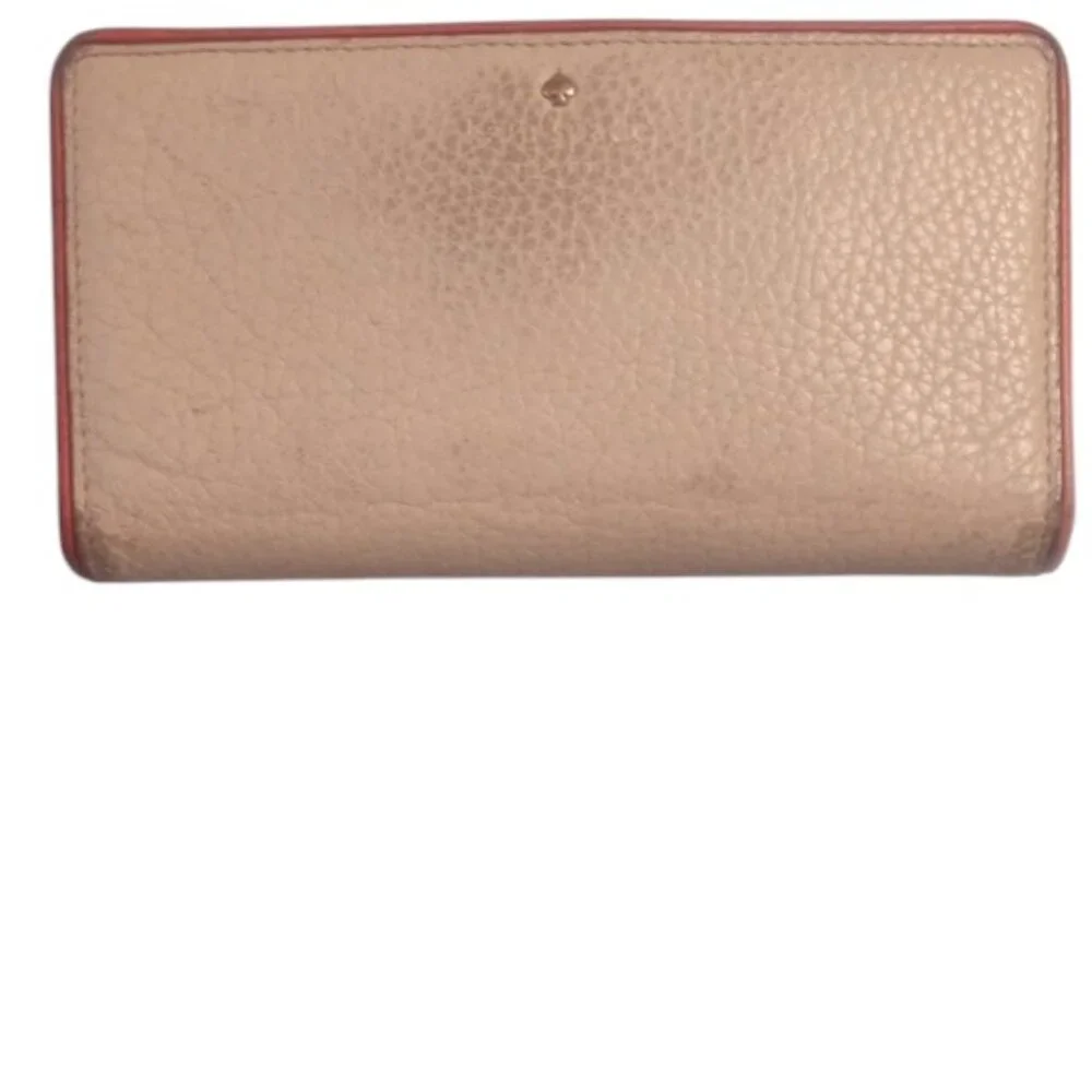 kate spade | cream | leather wallet | snap closure - needs to be painted